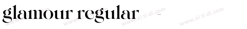 glamour regular字体字体转换